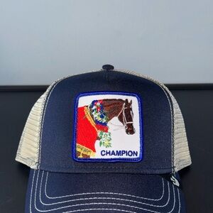 Goorin bros Champion Navy and Cream Trucker Hat authentic